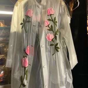 By vintage clear rain coat with tags